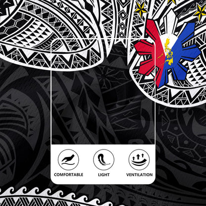 Philippines Filipinos Rugby Jersey Polynesian Tribal Filipinos Tattoo Sun Star With Flag