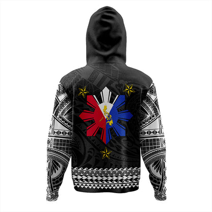 Philippines Filipinos Hoodie Polynesian Tribal Filipinos Tattoo Sun Star With Flag