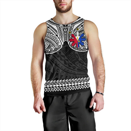 Philippines Filipinos Tank Top Polynesian Tribal Filipinos Tattoo Sun Star With Flag