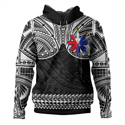 Philippines Filipinos Hoodie Polynesian Tribal Filipinos Tattoo Sun Star With Flag