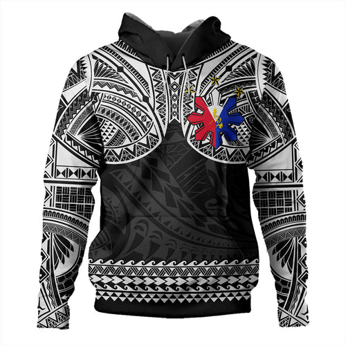 Philippines Filipinos Hoodie Polynesian Tribal Filipinos Tattoo Sun Star With Flag
