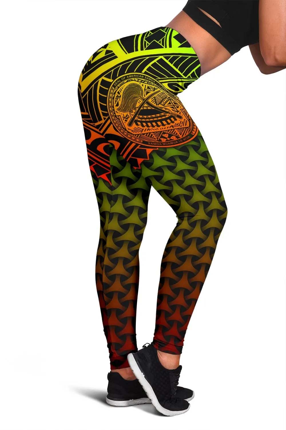 Polynesian American Samoa Legging - Reggae Vintage Polynesian Patterns