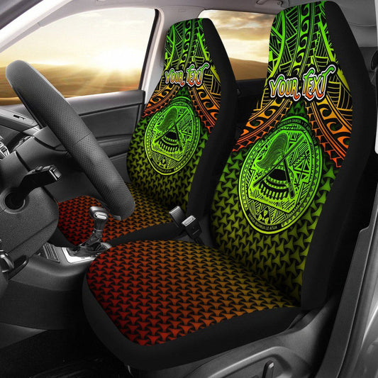 Polynesian American Samoa Personalised Car Seat Covers - Reggae Vintage Polynesian Patterns