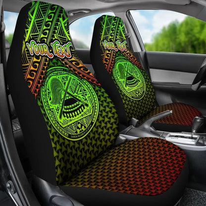 Polynesian American Samoa Personalised Car Seat Covers - Reggae Vintage Polynesian Patterns