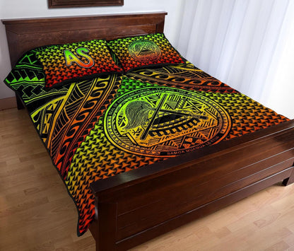 Polynesian American Samoa Quilt Bed Set - Reggae Vintage Polynesian Patterns