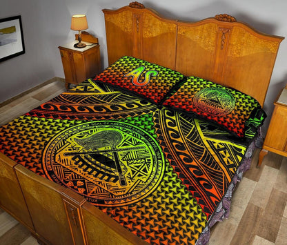 Polynesian American Samoa Quilt Bed Set - Reggae Vintage Polynesian Patterns
