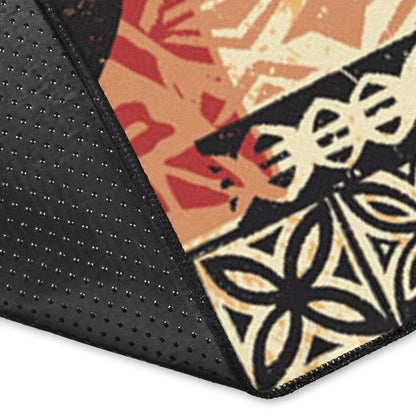 Hawaii Polynesian Area Rug - Hawaiian Style Tribal Fabric Patchwork