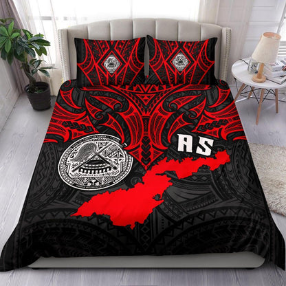 Polynesian Bedding Set - American Samoa Duvet Cover - Whale Tail