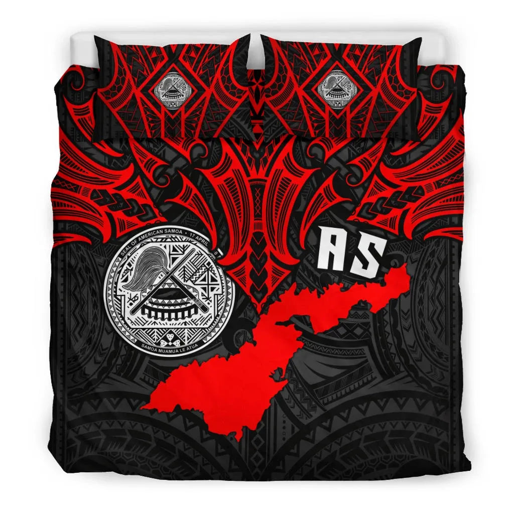 Polynesian Bedding Set - American Samoa Duvet Cover - Whale Tail