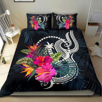 Polynesian Bedding Set - Chuuk Duvet Cover Set Tropical Flowers