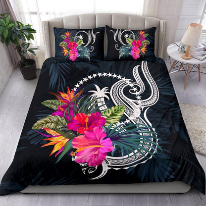 Polynesian Bedding Set - Chuuk Duvet Cover Set Tropical Flowers