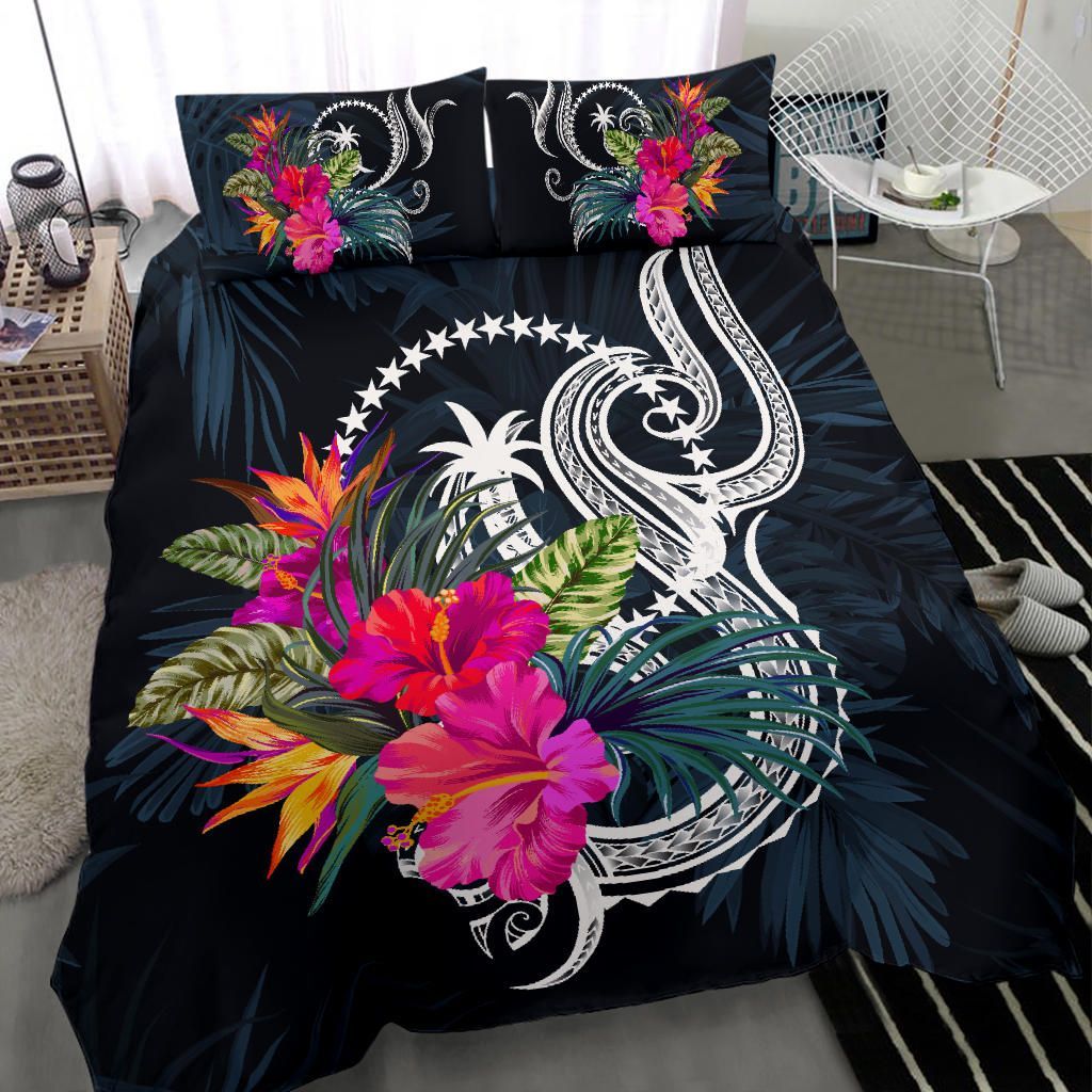 Polynesian Bedding Set - Chuuk Duvet Cover Set Tropical Flowers