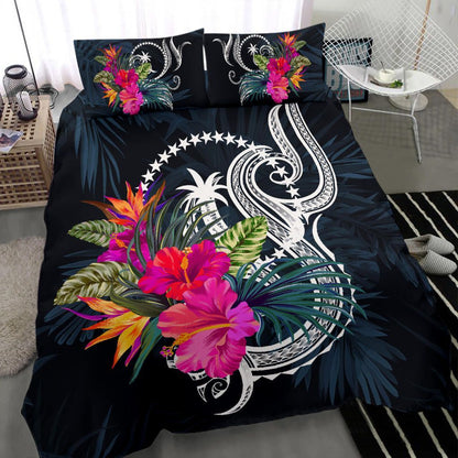 Polynesian Bedding Set - Chuuk Duvet Cover Set Tropical Flowers