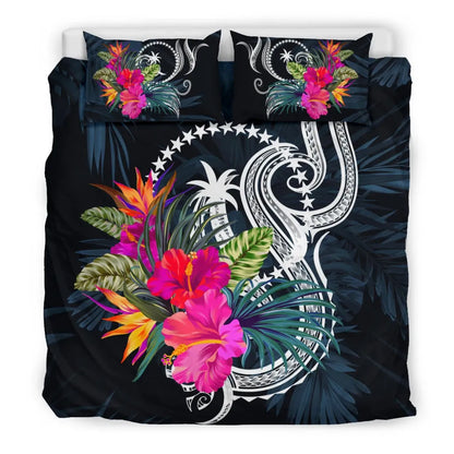 Polynesian Bedding Set - Chuuk Duvet Cover Set Tropical Flowers