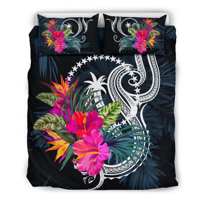 Polynesian Bedding Set - Chuuk Duvet Cover Set Tropical Flowers