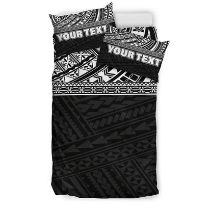 Polynesian Custom Personalised Duvet Cover Set - Black Style