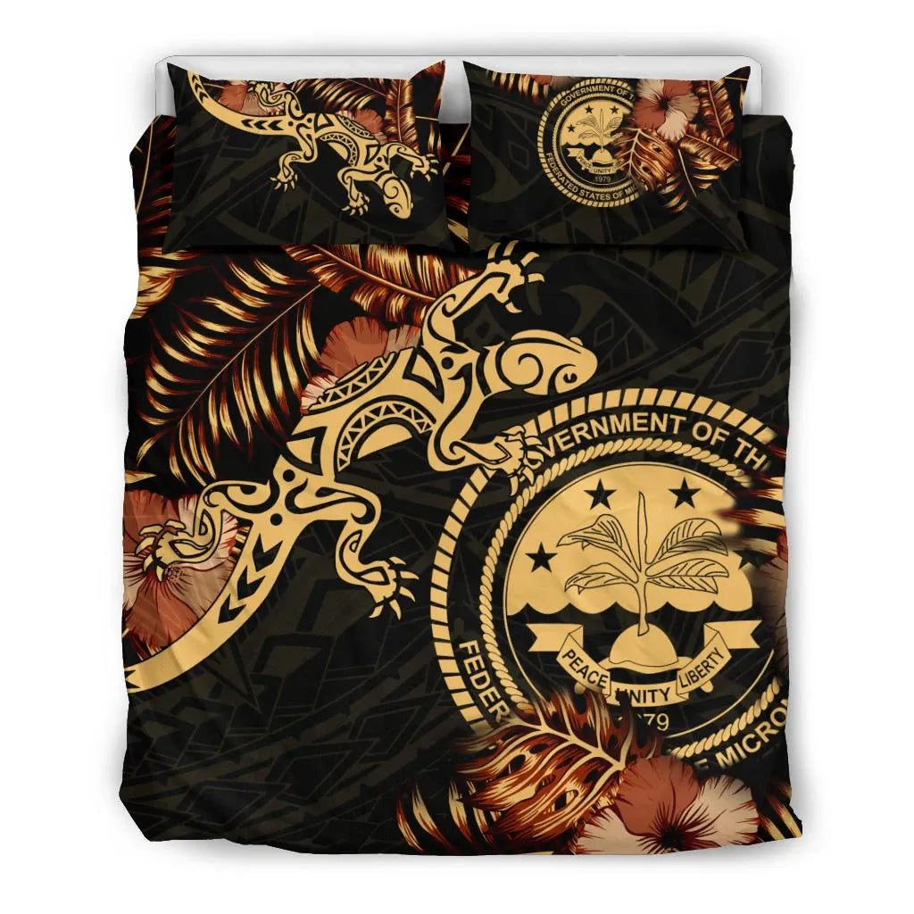 Polynesian Duvet Cover Set - Federated States Of Micronesia Duvet Cover Set Lizrad Lucky