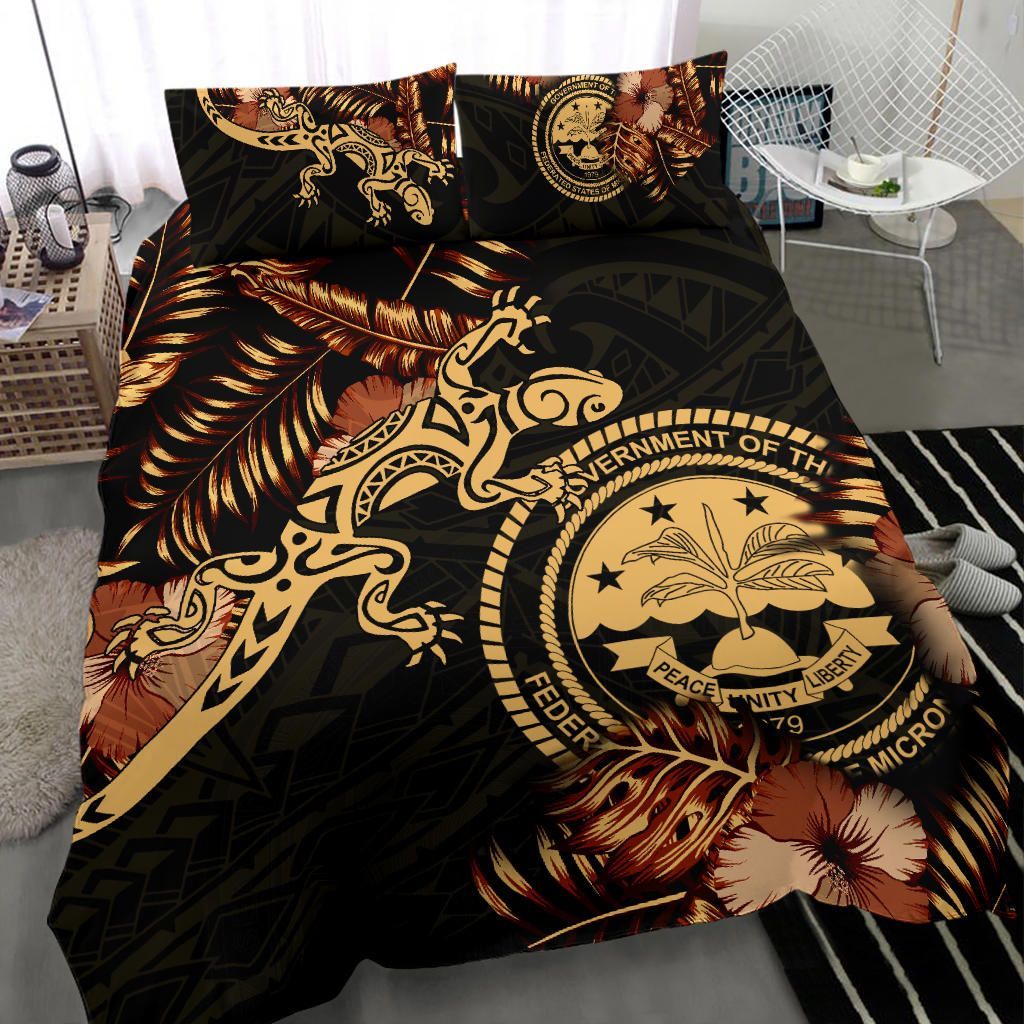 Polynesian Duvet Cover Set - Federated States Of Micronesia Duvet Cover Set Lizrad Lucky