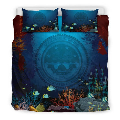 Polynesian Bedding Set - Federated States Of Micronesia Duvet Cover Set Under Sea
