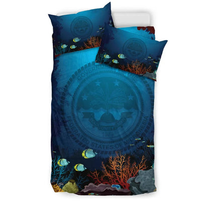 Polynesian Bedding Set - Federated States Of Micronesia Duvet Cover Set Under Sea