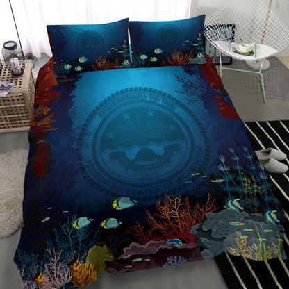Polynesian Bedding Set - Federated States Of Micronesia Duvet Cover Set Under Sea