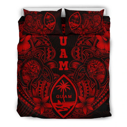 Polynesian Bedding Set - Guam Duvet Cover Sets - Red Turtle Homeland