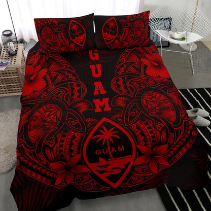 Polynesian Bedding Set - Guam Duvet Cover Sets - Red Turtle Homeland