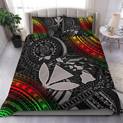 Polynesian Bedding Set - Hawaii Duvet Cover Set- Kanaka Maoli Hawaiian Map