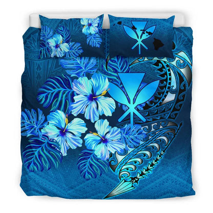 Polynesian Bedding Set - Hawaii Duvet Cover Set - King Kamehameha Koa Spear