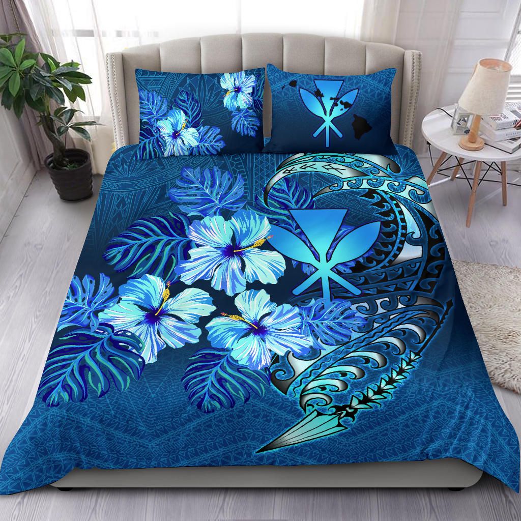 Polynesian Bedding Set - Hawaii Duvet Cover Set - King Kamehameha Koa Spear