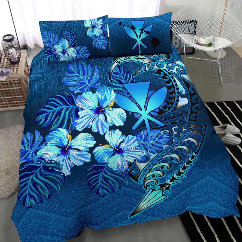 Polynesian Bedding Set - Hawaii Duvet Cover Set - King Kamehameha Koa Spear