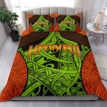 Polynesian Bedding Set - Hawaii Duvet Cover Set Tribal Wave