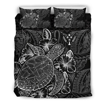 Polynesian Bedding Set - Kosrae Duvet Cover Set Black Color
