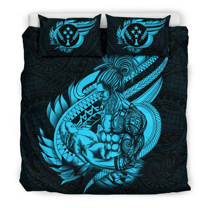 Polynesian Bedding Set - Kosrae Duvet Cover Set Father And Son Emerald