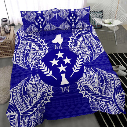 Polynesian Bedding Set - Kosrae Duvet Cover Set Map Blue