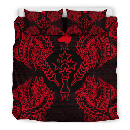 Polynesian Bedding Set - Kosrae Duvet Cover Set Map Red