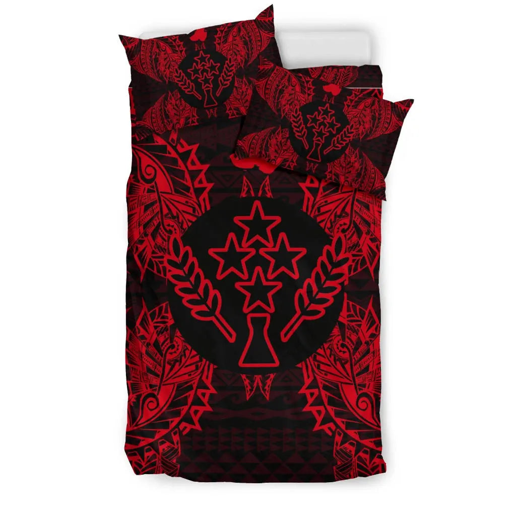 Polynesian Bedding Set - Kosrae Duvet Cover Set Map Red