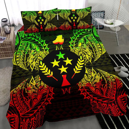 Polynesian Bedding Set - Kosrae Duvet Cover Set Map Reggae