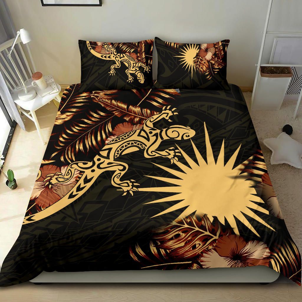 Polynesian Duvet Cover Set - Marshall Islands Duvet Cover Set Lizrad Lucky