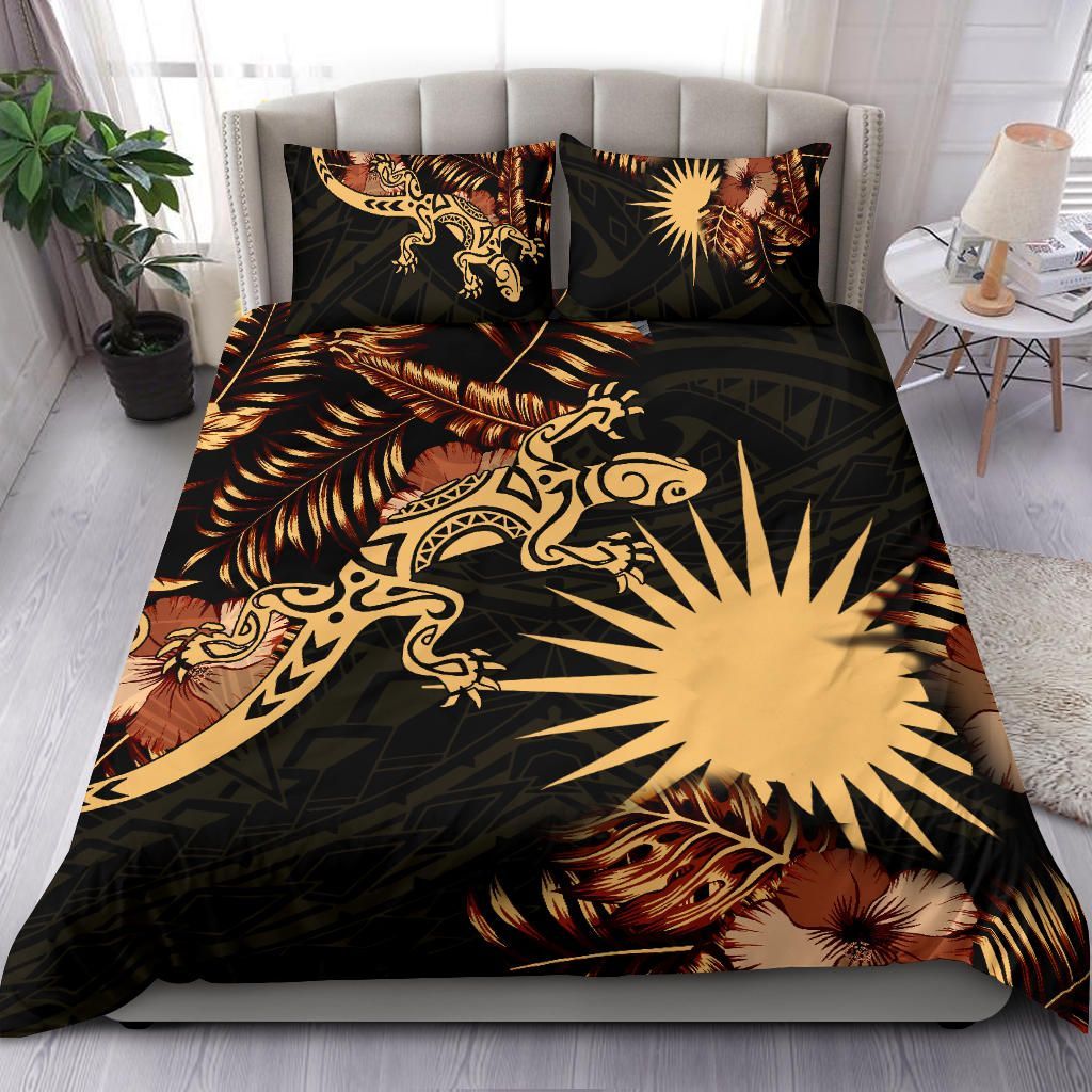 Polynesian Duvet Cover Set - Marshall Islands Duvet Cover Set Lizrad Lucky