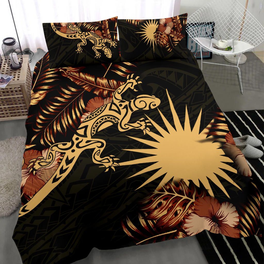 Polynesian Duvet Cover Set - Marshall Islands Duvet Cover Set Lizrad Lucky