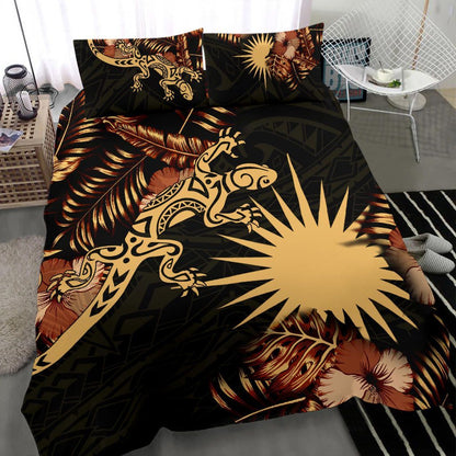 Polynesian Duvet Cover Set - Marshall Islands Duvet Cover Set Lizrad Lucky