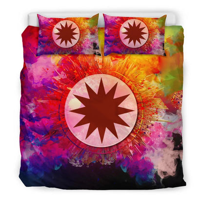Polynesian Bedding Set Nauru Duvet Cover Set Bright Style