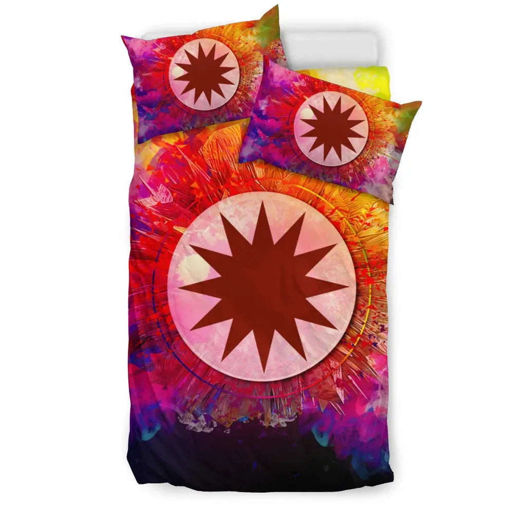 Polynesian Bedding Set Nauru Duvet Cover Set Bright Style