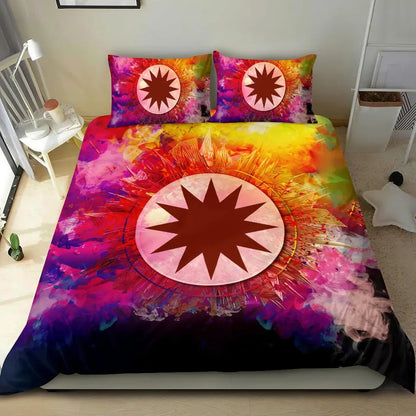 Polynesian Bedding Set Nauru Duvet Cover Set Bright Style
