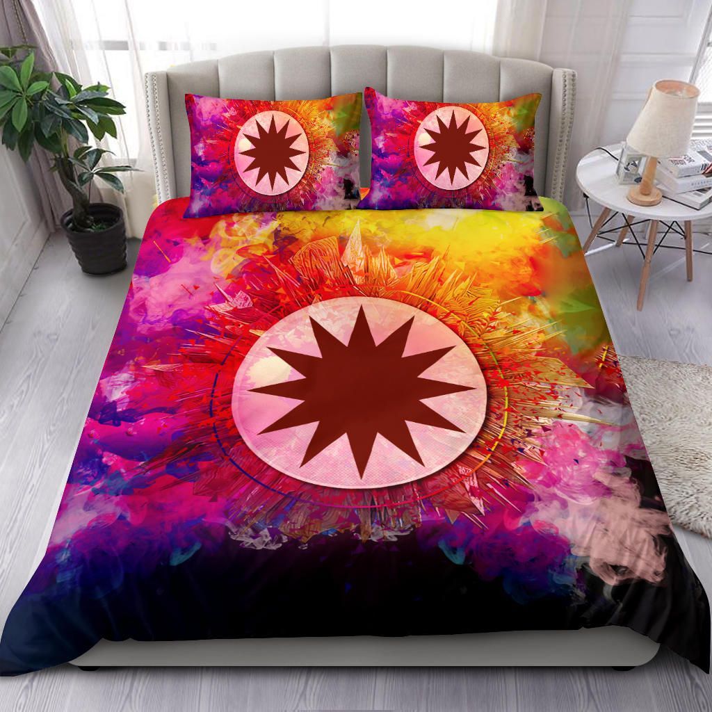 Polynesian Bedding Set Nauru Duvet Cover Set Bright Style