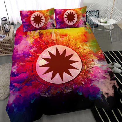 Polynesian Bedding Set Nauru Duvet Cover Set Bright Style