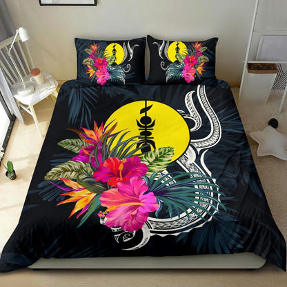 Polynesian Bedding Set - New Caledonia Duvet Cover Set Tropical Flowers