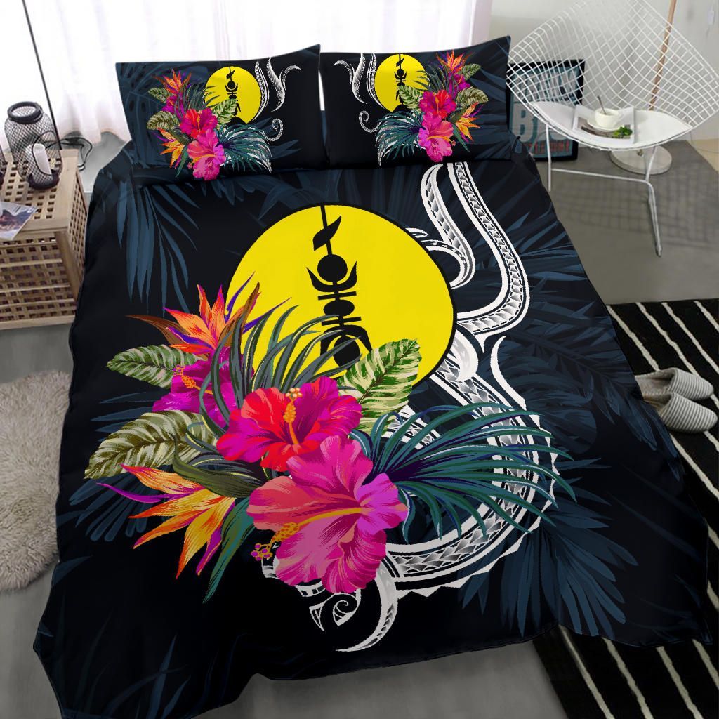 Polynesian Bedding Set - New Caledonia Duvet Cover Set Tropical Flowers