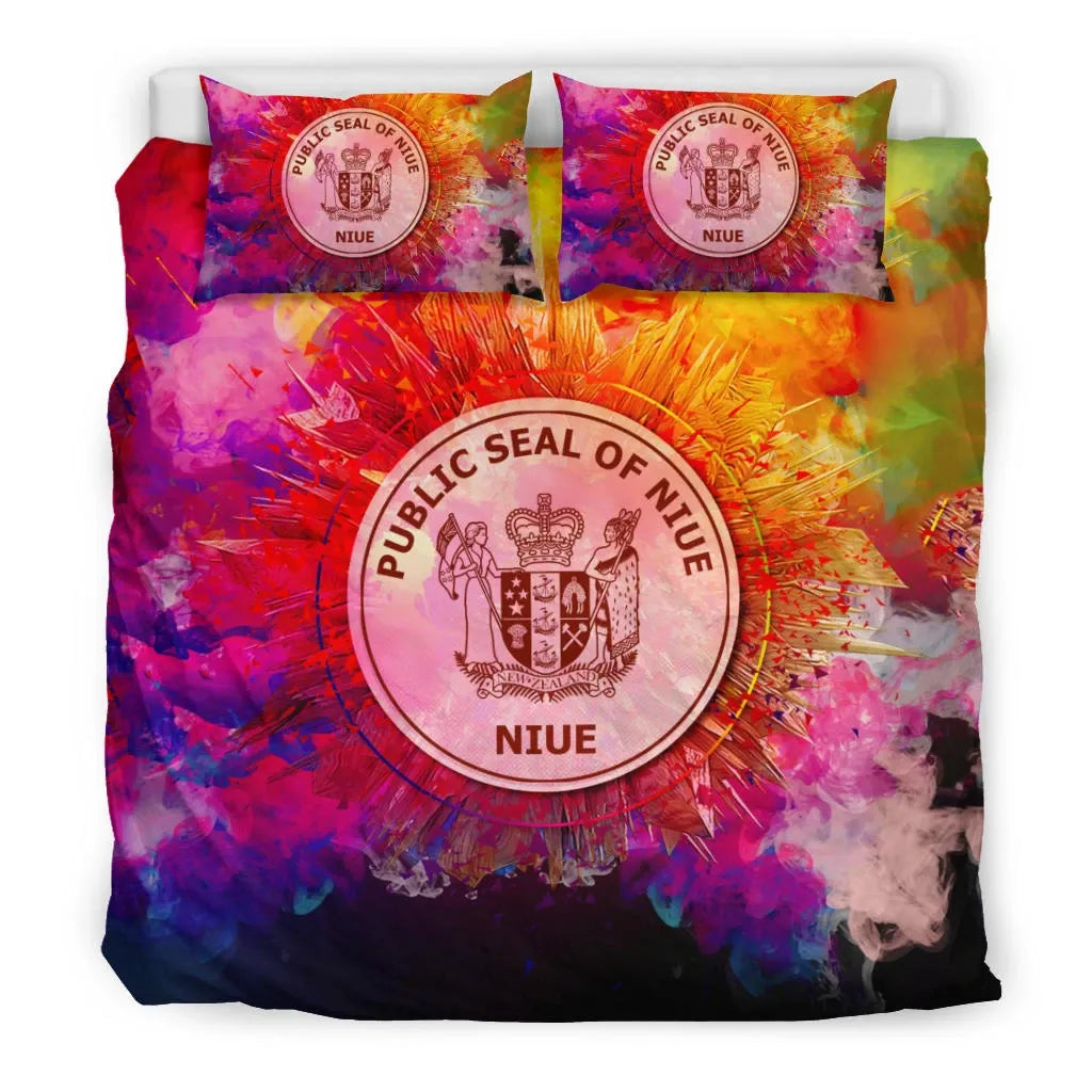Polynesian Bedding Set Niue Duvet Cover Set Bright Style